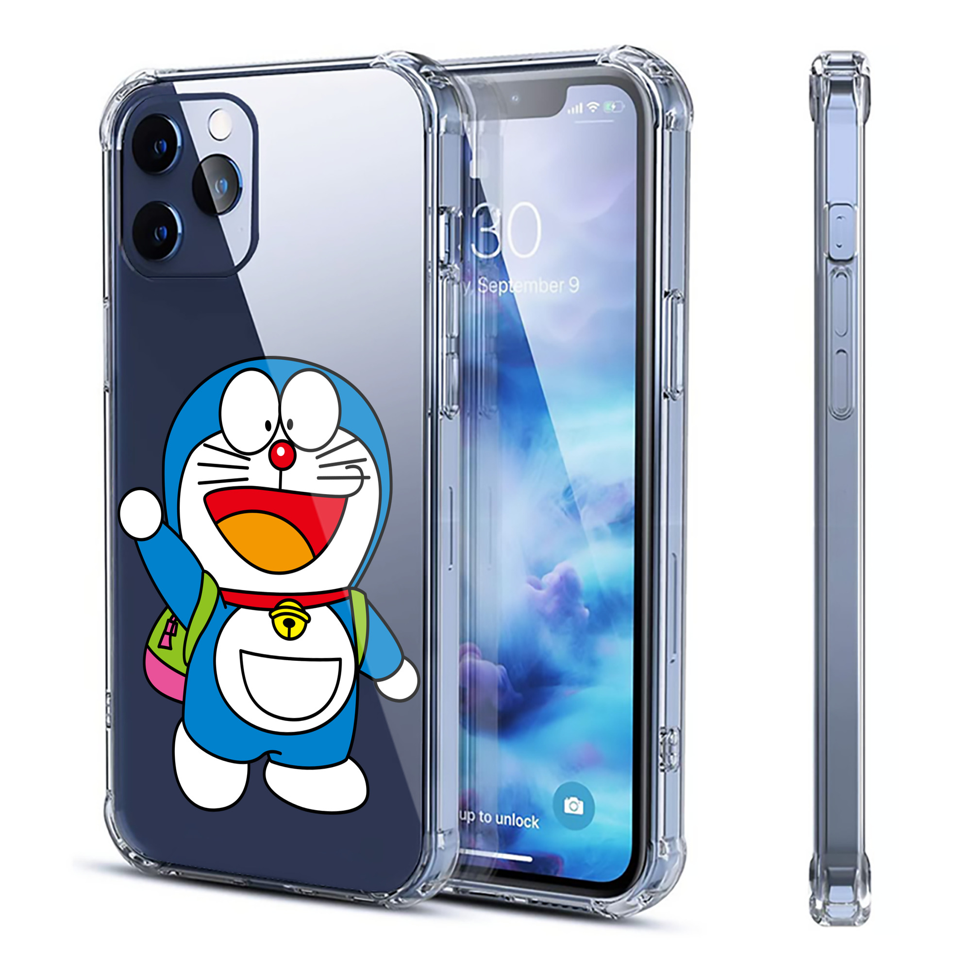 （画像用） ドラえもん Doraemon 【iPhone 12シリーズ対応】透明スマホケース（クリアソフトケース）
